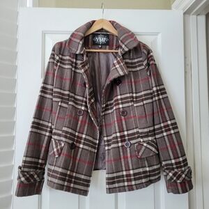 Plaid Checkered Coat Jacket